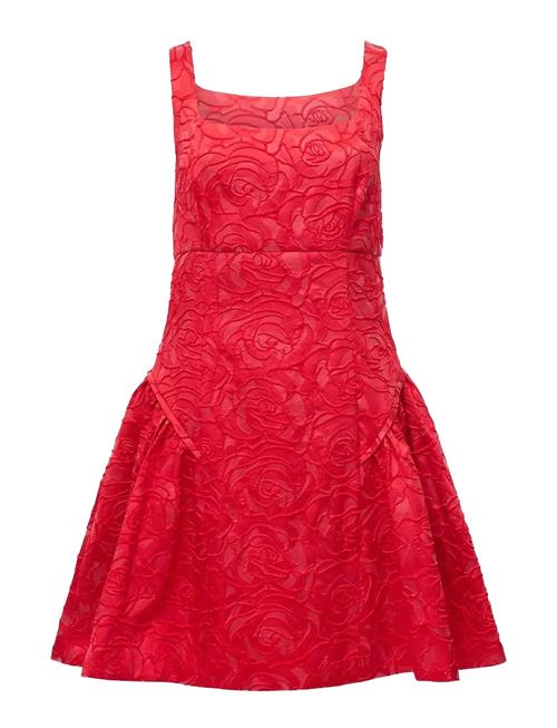Crea Jacquard Flared Dress French Connection Red