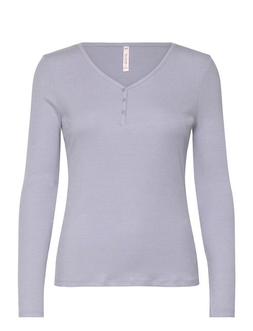 Top Ls Rib Modal Henley Hunkemöller Grey