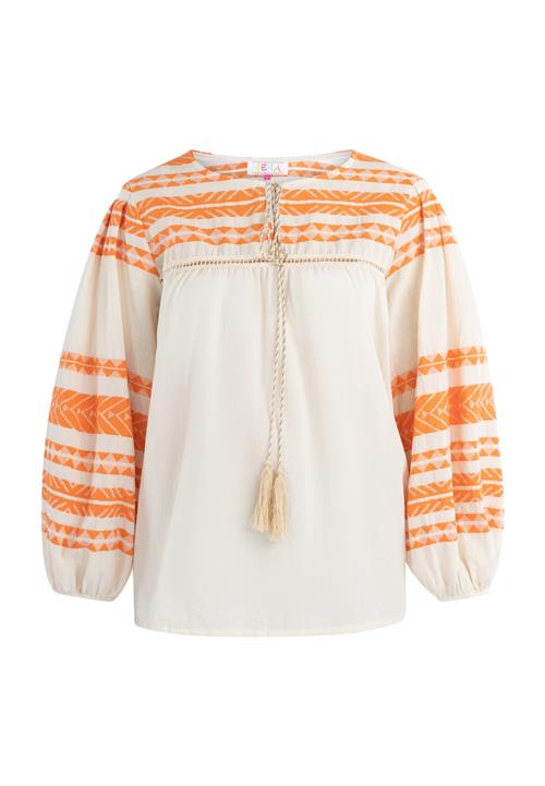 IZIA Bluse  guld / orange / naturhvid
