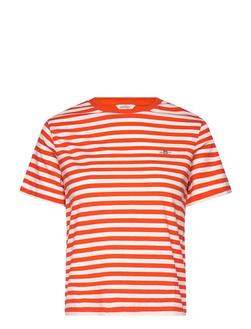 Reg Striped Shield Ss T-Shirt GANT Orange