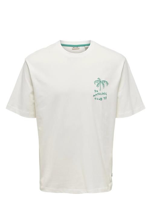 Onsmilo Sketch Rlx Coast Ss Tee ONLY & SONS White