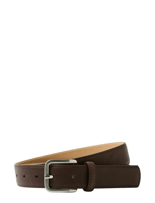 Slfclara Leather Belt Noos Selected Brown