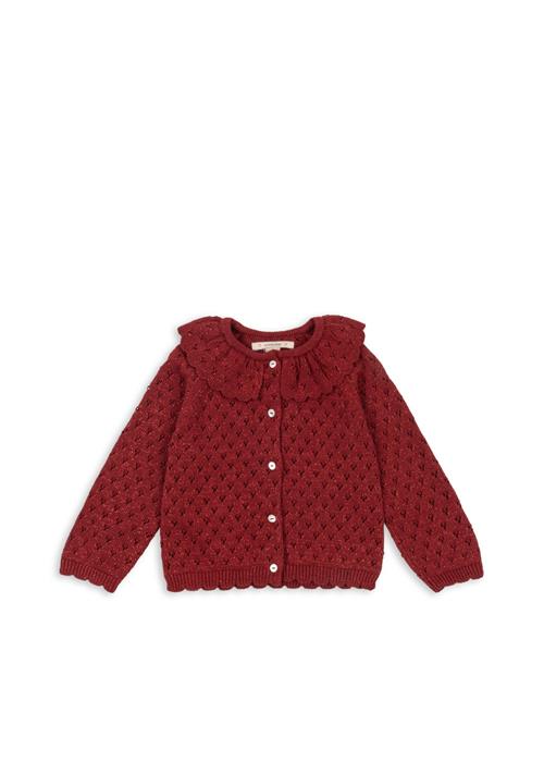 Konges Sløjd Holiday Knit Cardigan Red Dahlia Red Dahlia 5-6 Y      kvinde