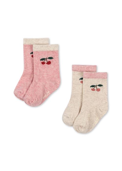 Konges Sløjd 2 Pack Cherry Socks Cherry Cherry 29-32 EU      kvinde