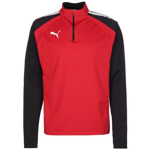 PUMA Sportsweatshirt 'Team Liga'  mørkerød / sort / hvid