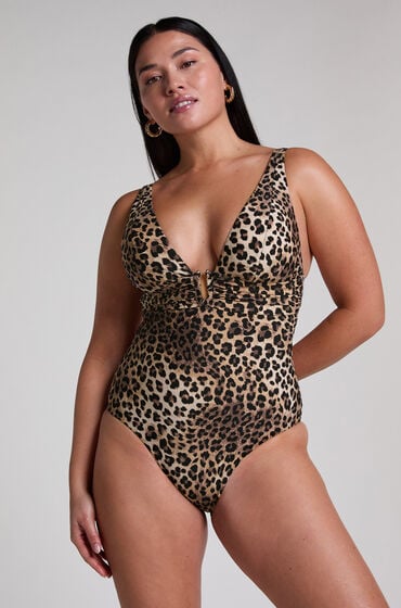 Hunkemöller Luxe formgivende badedragt Animalia Brown