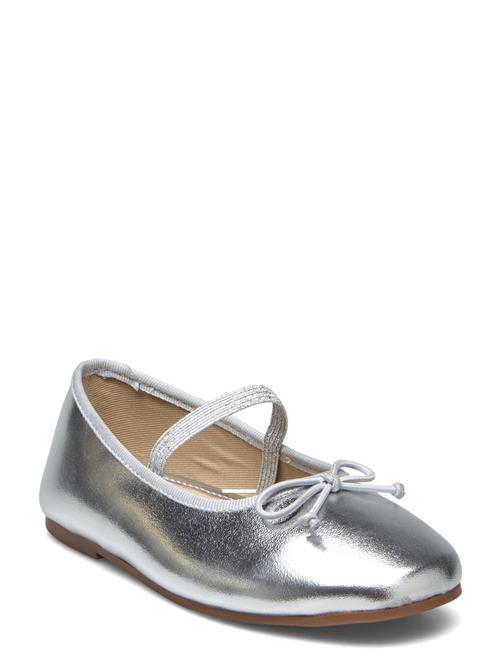 Ballet Flats With Metallic Strap Mango Silver