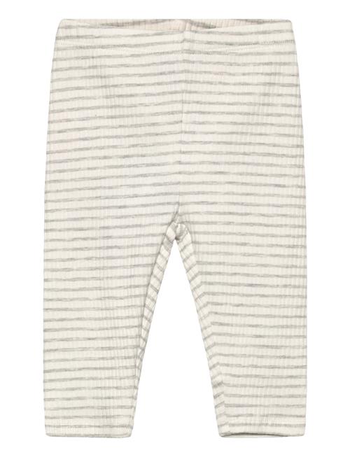 Stripped Cotton Leggings Mango Cream