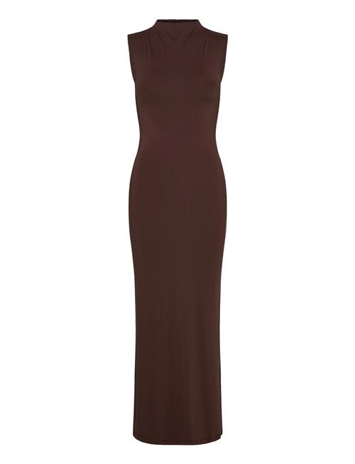 Veneda High Neck Maxi Dress Bardot Brown
