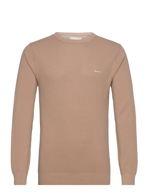 Cotton Pique C-Neck GANT Khaki