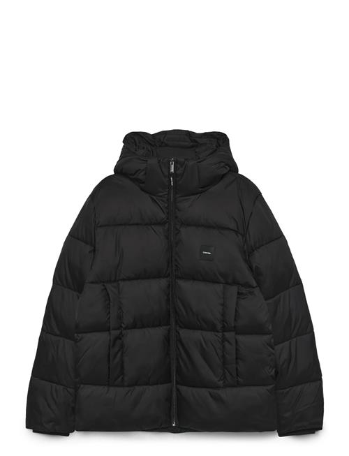 Hooded Quilt Puffer Mw Calvin Klein Black