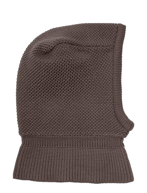 Balaclava Wool Knit Windstop Huttelihut Brown