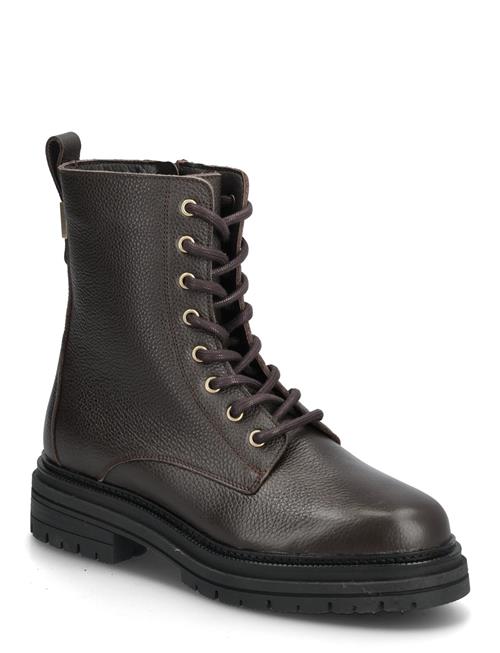 Th Plaque Pebble Lace Boot Warm Tommy Hilfiger Brown