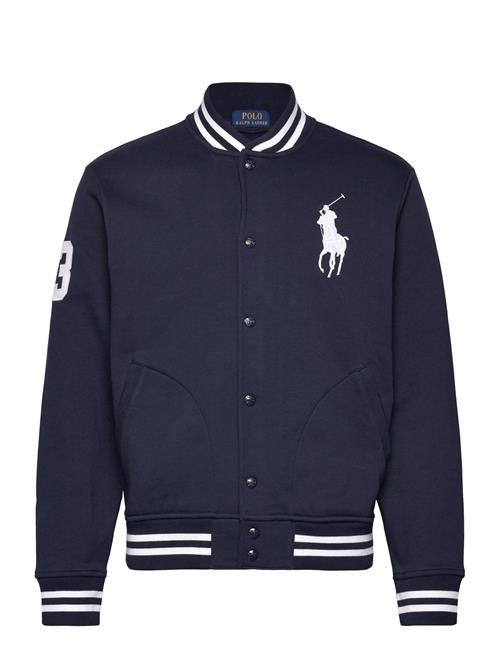 Big Pony Fleece Baseball Jacket Polo Ralph Lauren Navy