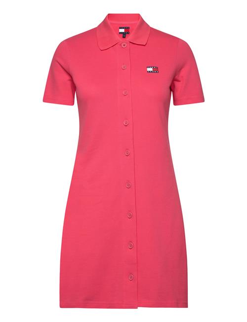 Tjw Badge Pique Polo Dress Tommy Jeans Pink