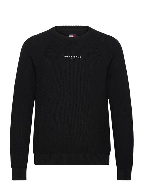Tjm Slim Raglan Linear Sweater Tommy Jeans Black
