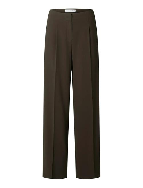 Slftinni Mw Wide Pant N Selected Brown