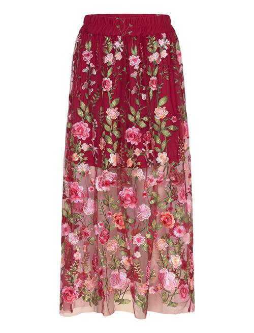 Fuschia Skirt A-View Red