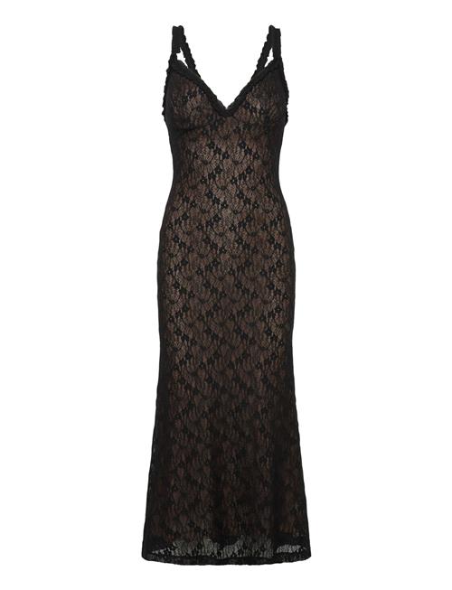 Alegra Stretch Lace Midi Dress Bardot Black