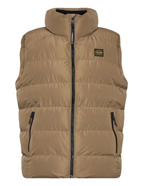 Sports Puffer Gilet Superdry Beige