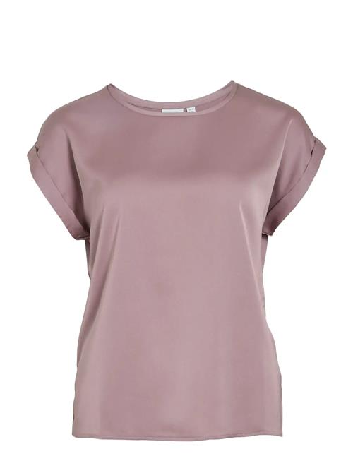 Viellette S/S Satin Top - Noos Vila Pink