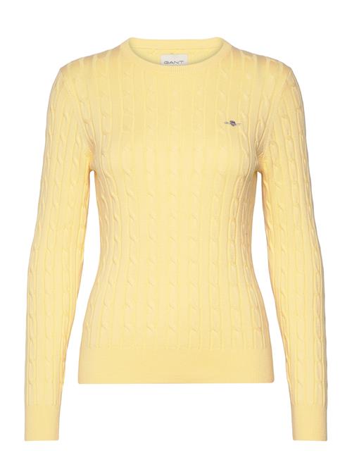 Stretch Cotton Cable C-Neck GANT Yellow