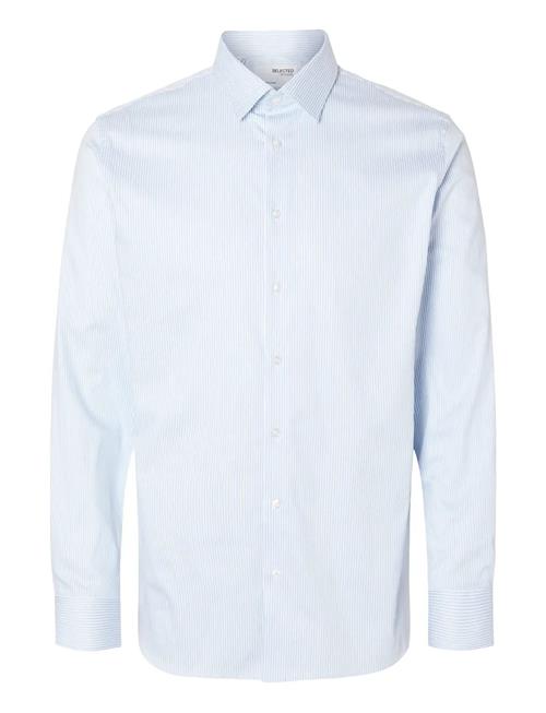 Slhslim-Performance Shirt Ls Noos Selected Blue