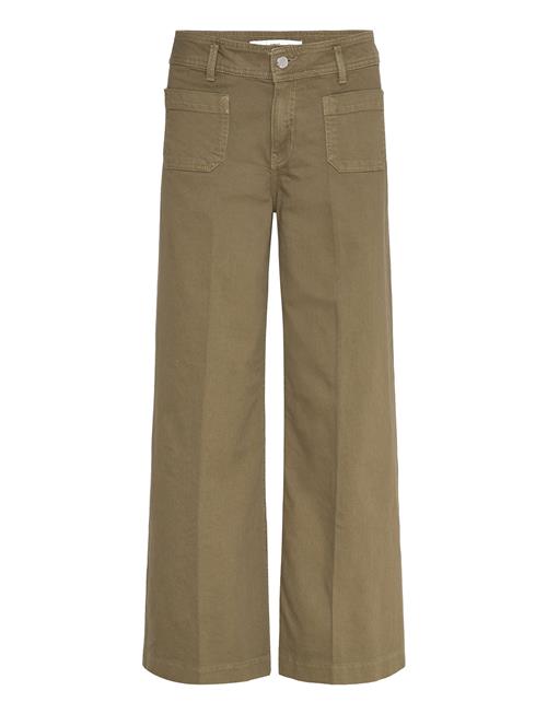 Wide Leg Jeans With Pockets Mango Khaki