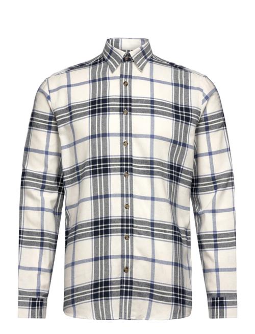 Checked Twill Shirt L/S Lindbergh White