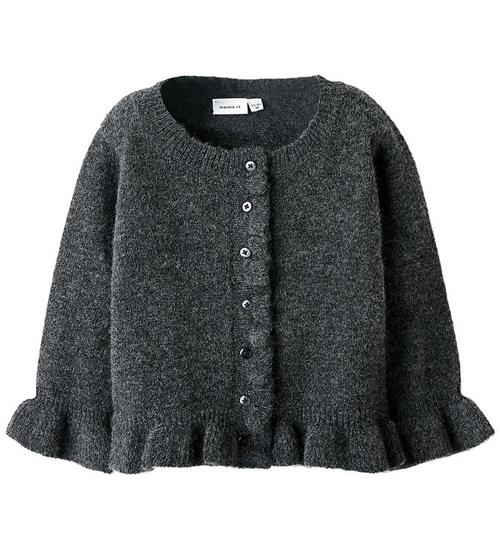 Name It Cardigan - Strik - NmfSupia - Mørkegråmeleret