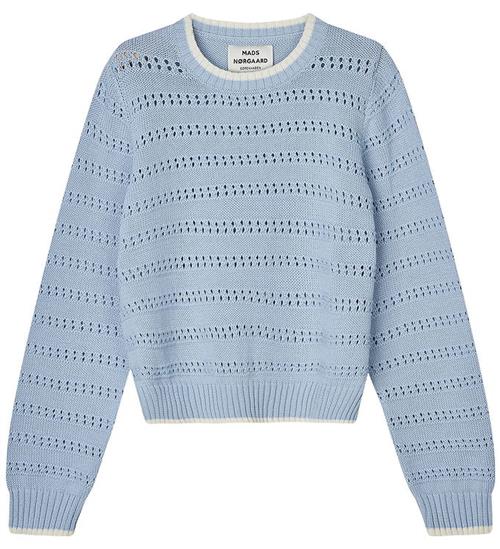 Mads Nørgaard Bluse - Strik - Inga - Cashmere Blue/Vanilla Ice