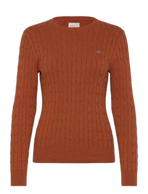 Stretch Cotton Cable C-Neck GANT Brown