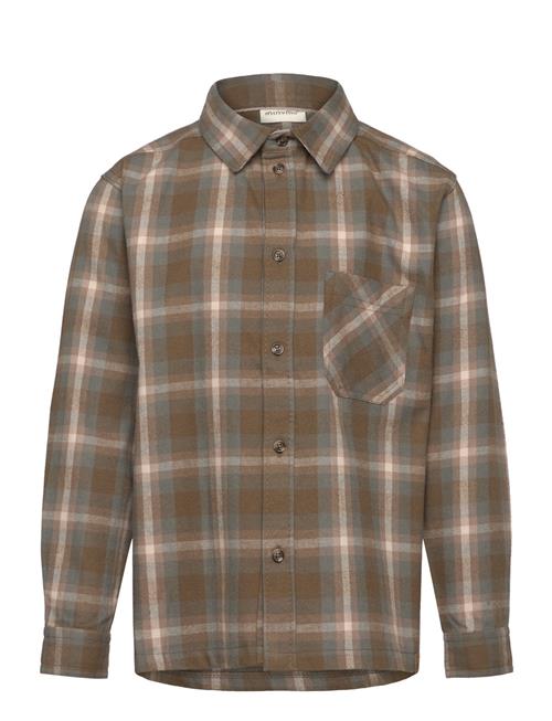 Shirt Ls Check Minymo Brown