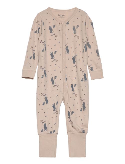 Jumpsuit Ls - Aop CeLaVi Beige