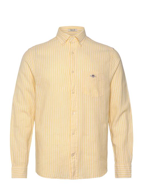 Reg Cotton Linen Stripe Shirt GANT Yellow