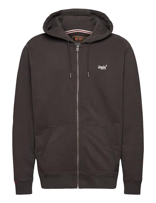 Essential Logo Zip Hoodie Hb Superdry Brown