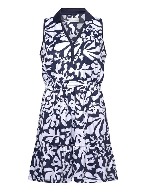 Abstract Floral Dress Callaway Navy