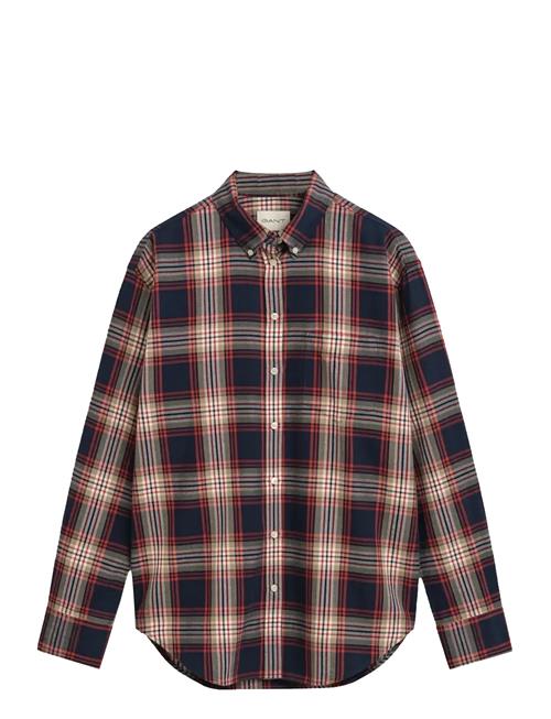 Rel Checked Flannel Bd Shirt GANT Blue