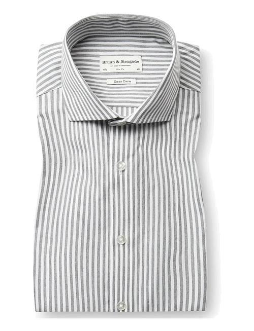 Bs Cole Slim Fit Shirt Bruun & Stengade Silver