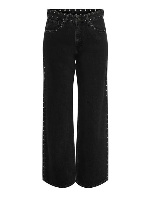 Onlhope Hw Studded Wide Dnm Tai ONLY Black