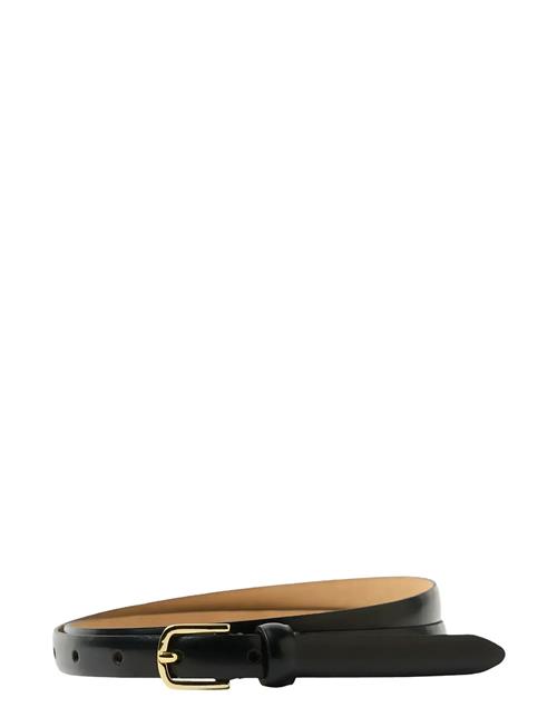 Slfiona Slim Leather Belt Noos Selected Black