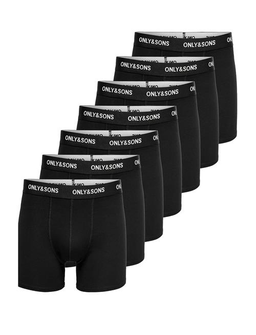 Onsfitz Solid Black Boxer 7-Pack ONLY & SONS Black