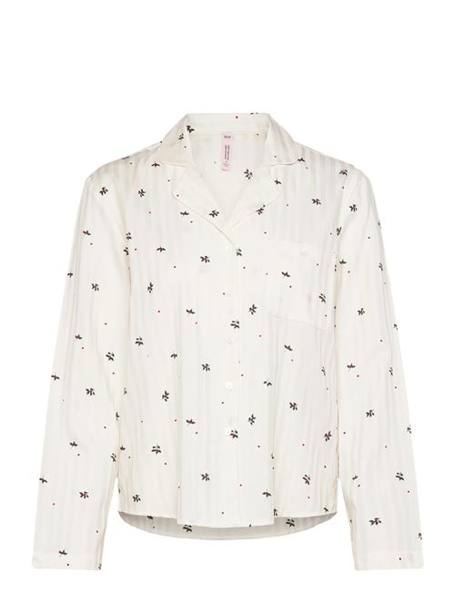 Jacket Ls Co Jacquard Mistleto Hunkemöller White