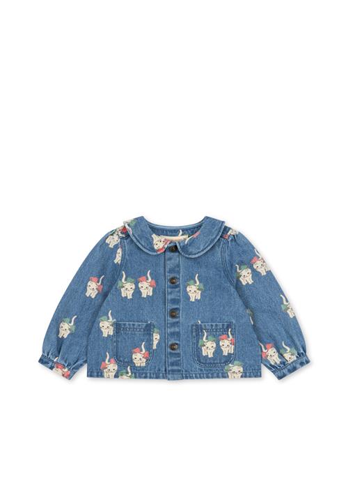 Konges Sløjd Magot Collar Jacket Gots Bow Kitty Denim Bow Kitty Denim 18 months  Blå  18 måneder  kvinde