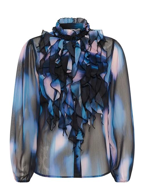 Liljasz Crinkle Ls Shirt Saint Tropez Blue