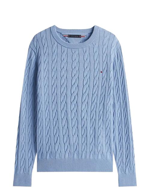 Classic Cotton Cable Crew Neck Tommy Hilfiger Blue