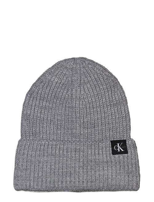 Monogram Rib Beanie Calvin Klein Grey