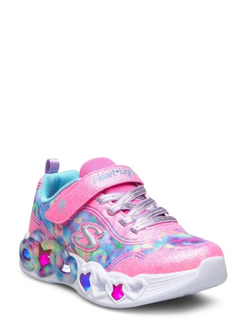 Girls Infinite Heart Lights Skechers Pink