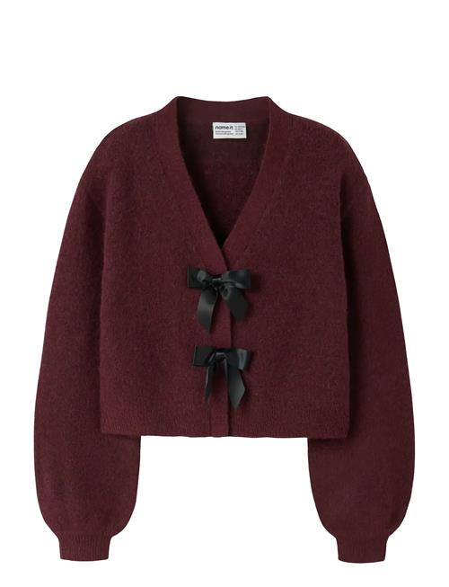 Nkfrina Ls Knit Card Name It Burgundy