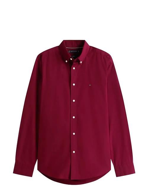 Flex Poplin Solid Rf Shirt Tommy Hilfiger Burgundy